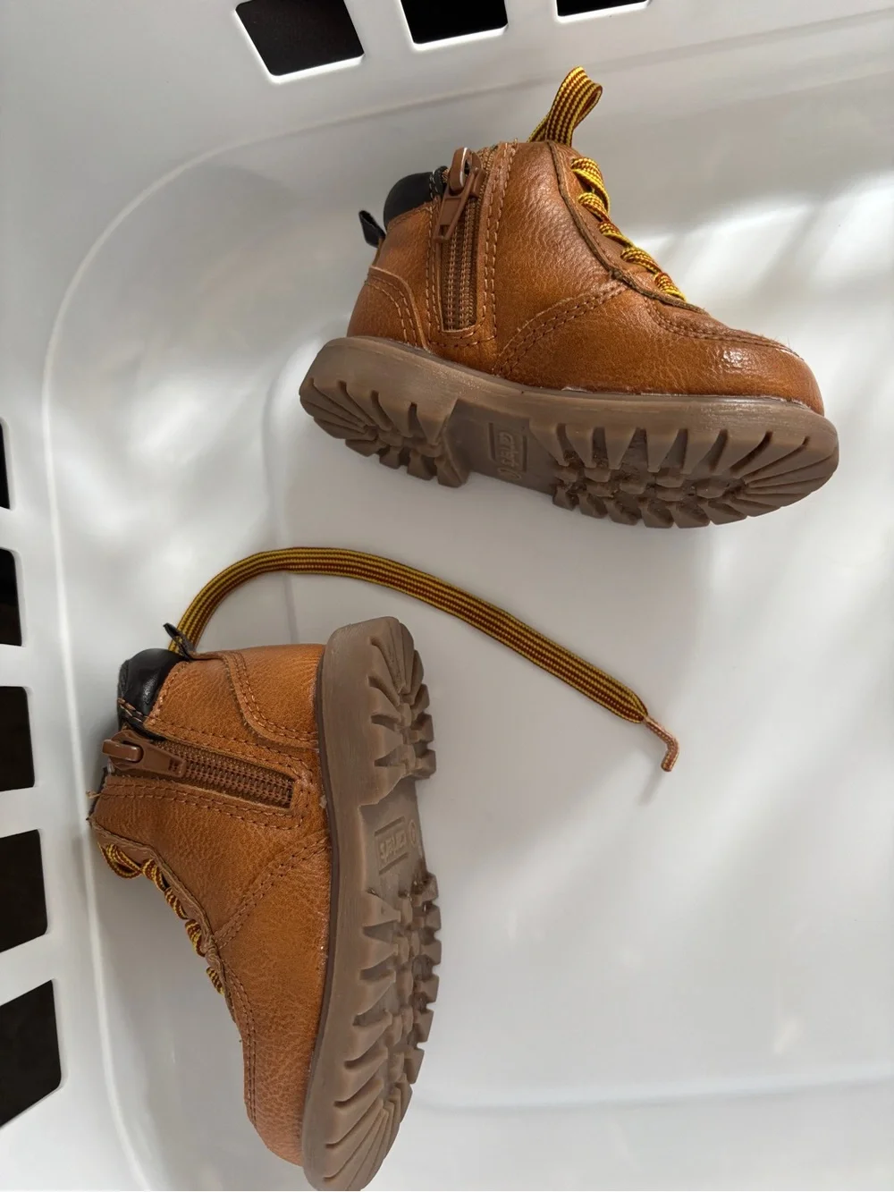 Baby size 4 Brown Carter’s Leather-Style Lace-Up Boots